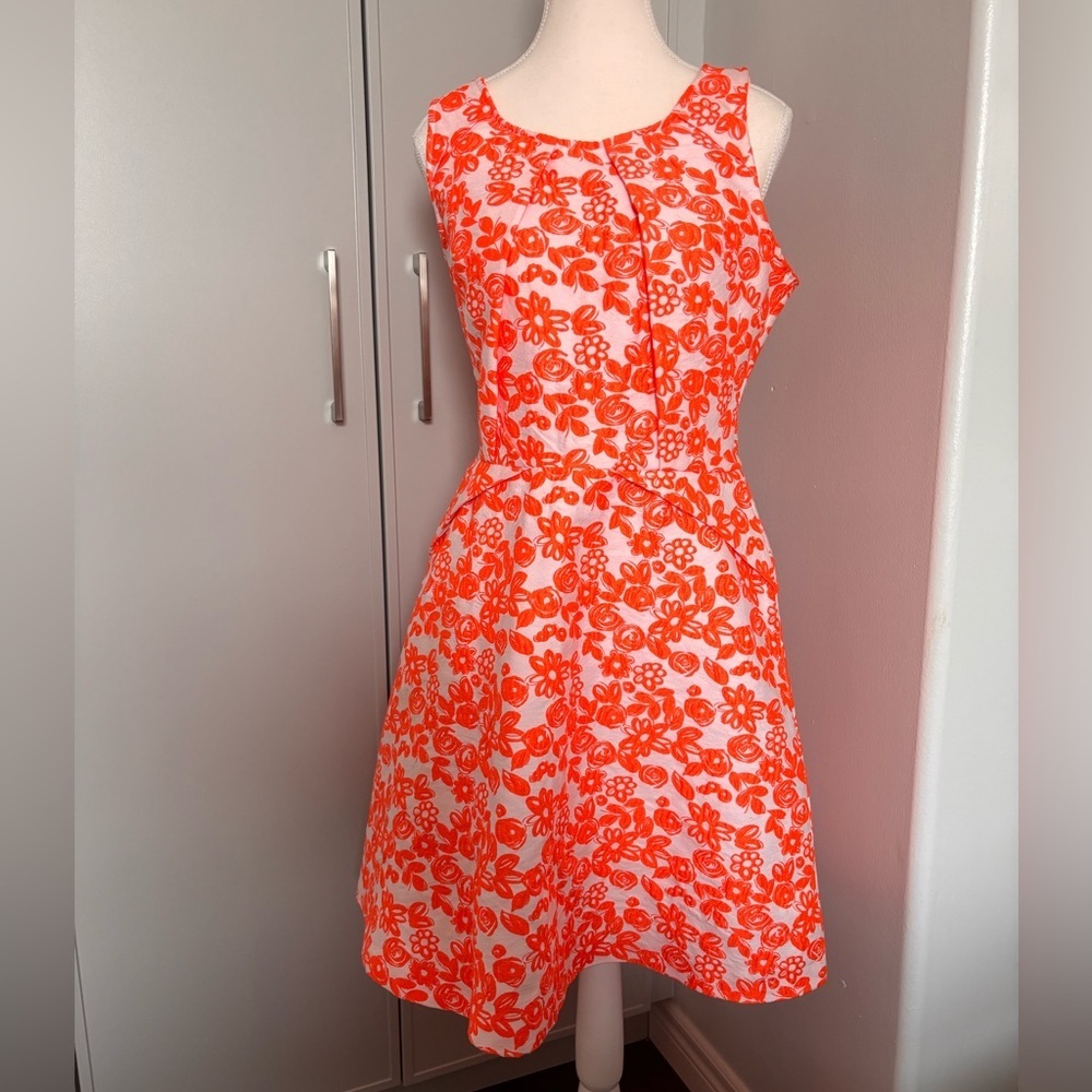 Betsey Johnson Orange Sleeveless Sundress Mini - Picture 6 of 12